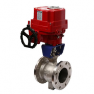 Normally open motorized electric ball valve