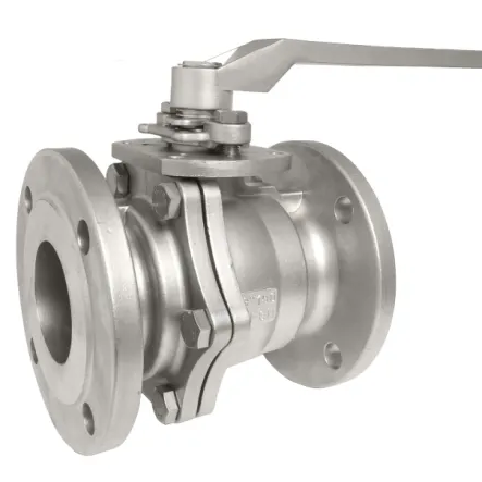Two-piece floating ball valve