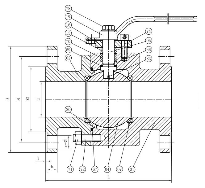 Floating ball valve structure