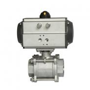 NPT Thread End Pneumatic Actuated Ball Valve