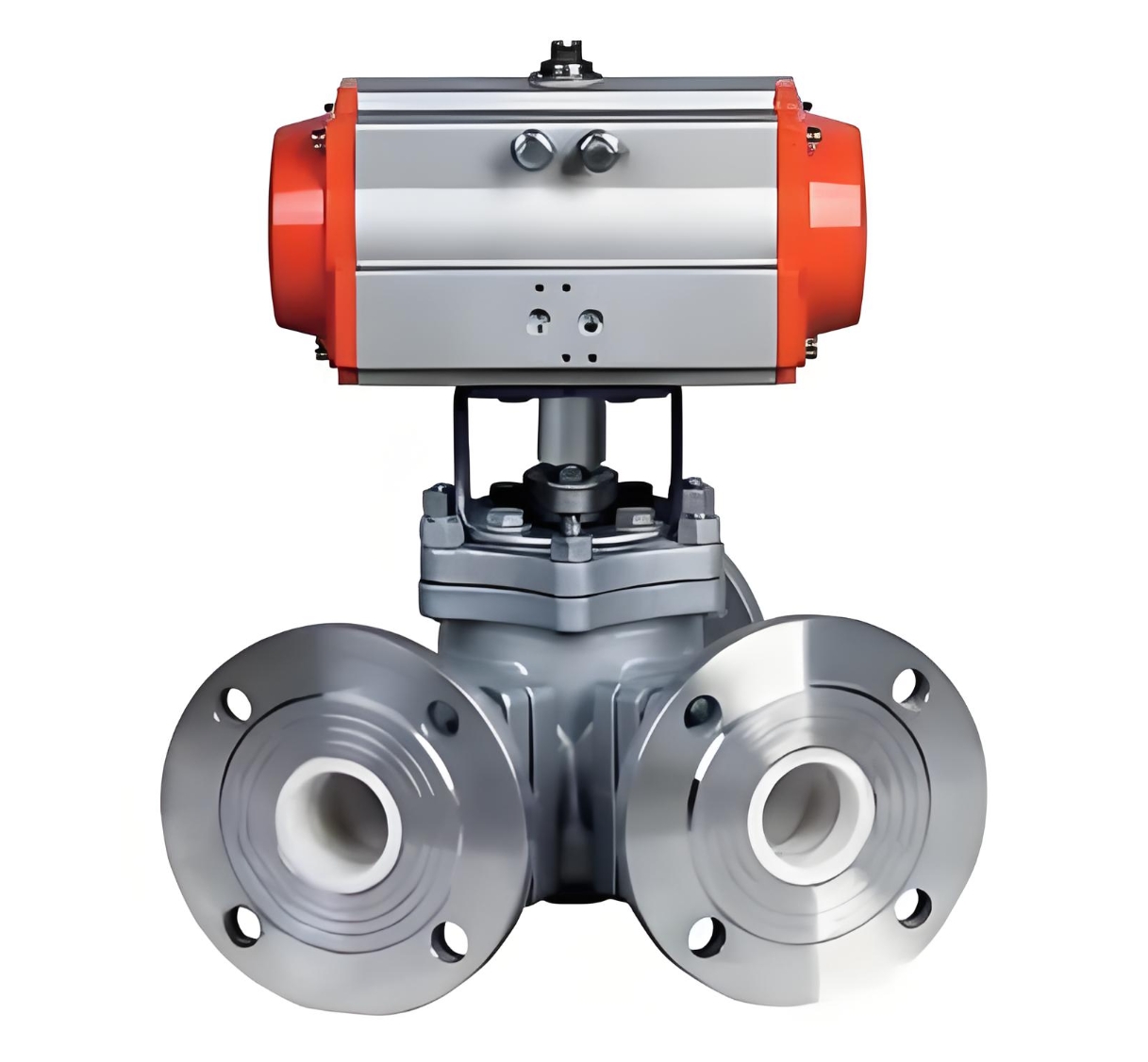 Pneumatic Y type ceramic lined ball valve