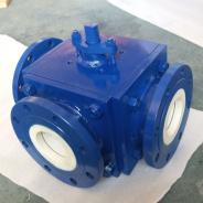 3 Way ceramic lined ball valve