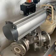 Pneumatic Y type ceramic diverter valve