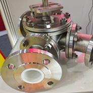 Y type ceramic 3 way ball valve